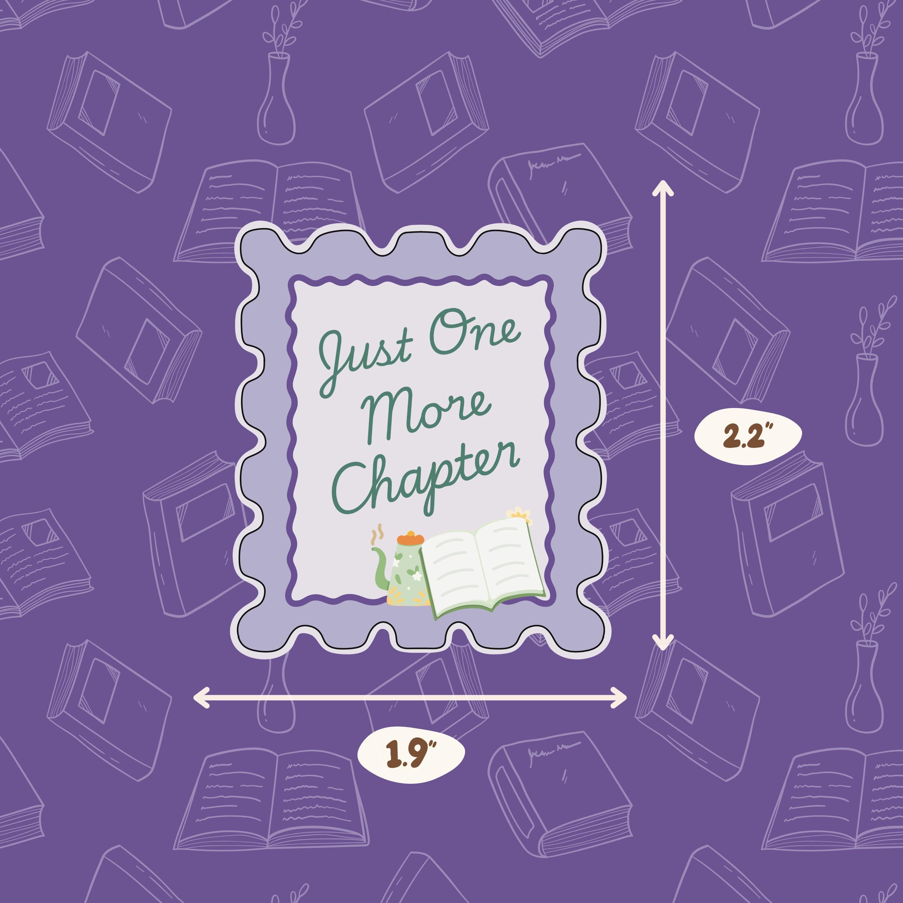 Just One More Chapter Stamp Vinyl Sticker
