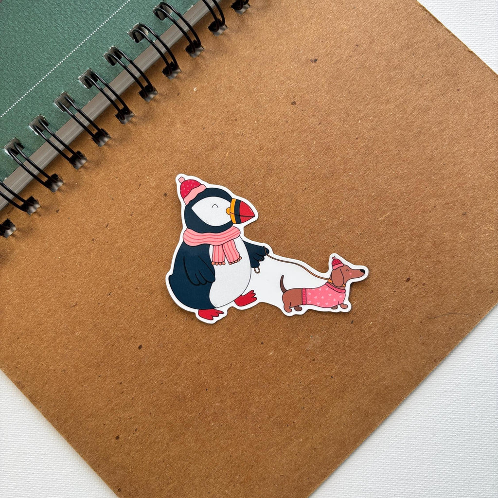 Puffin & Daschhund Vinyl Sticker