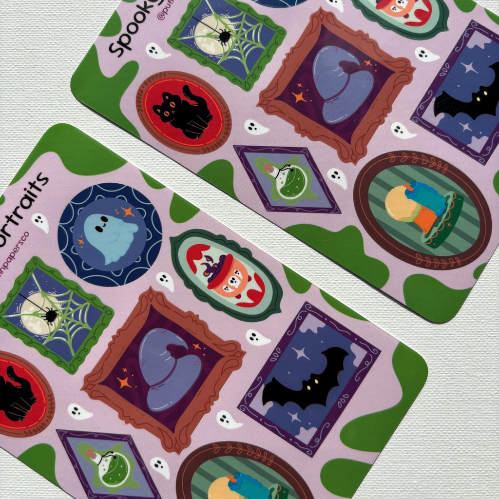 Spooky Portraits Sticker Sheet