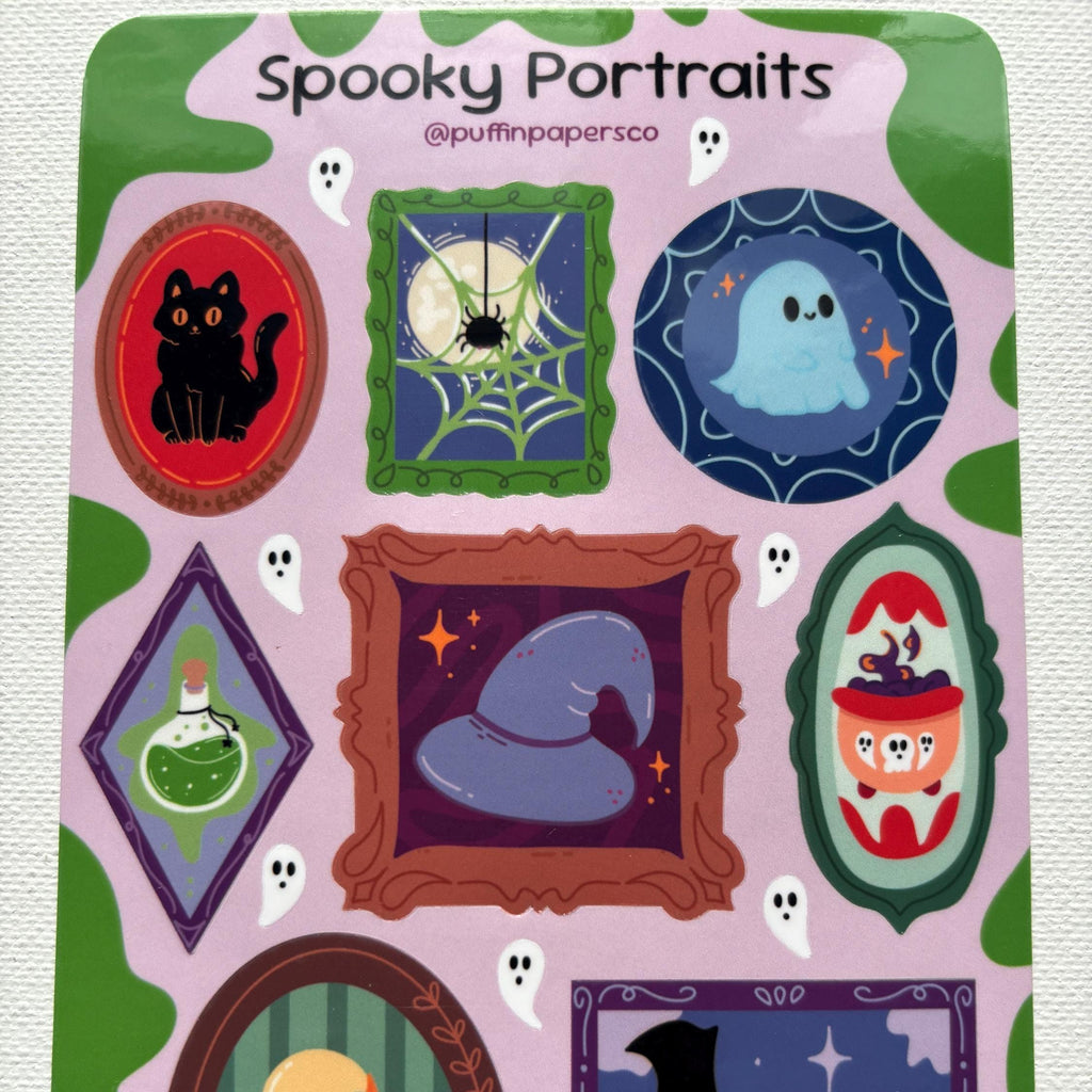 Spooky Portraits Sticker Sheet