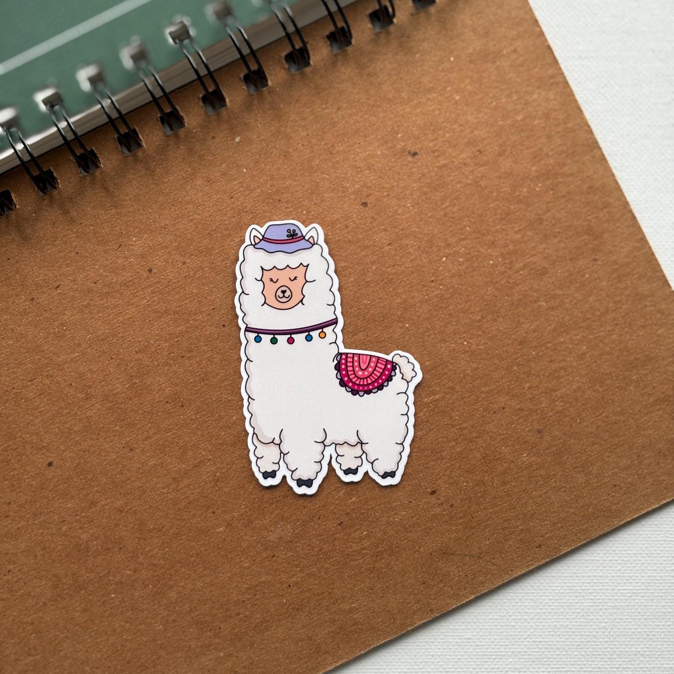Happy Llama Vinyl Sticker