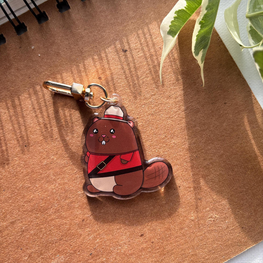 Canadian Mountain Police Beaver Acrylic Keychain