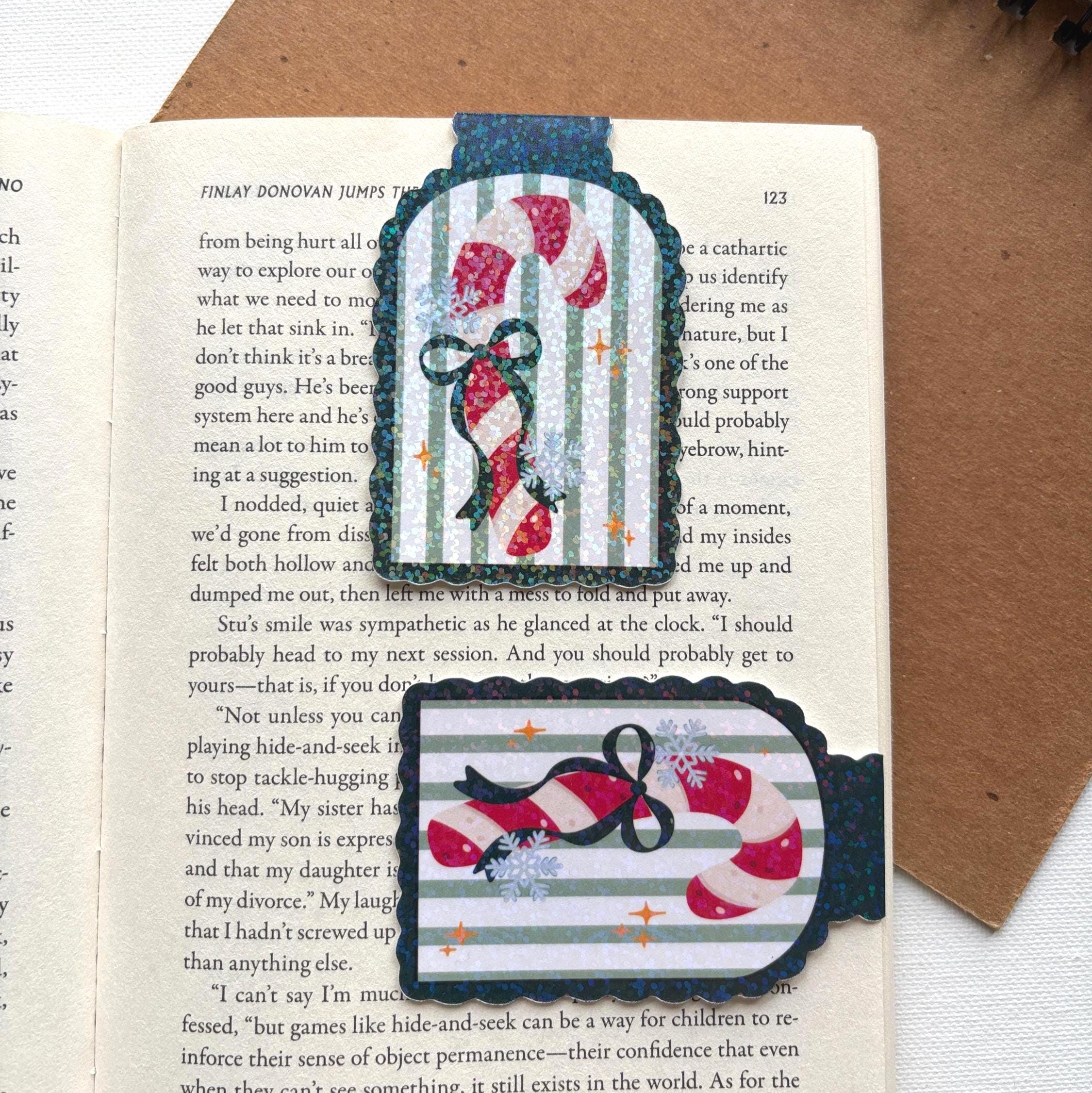 Candy Cane Magnetic Bookmark