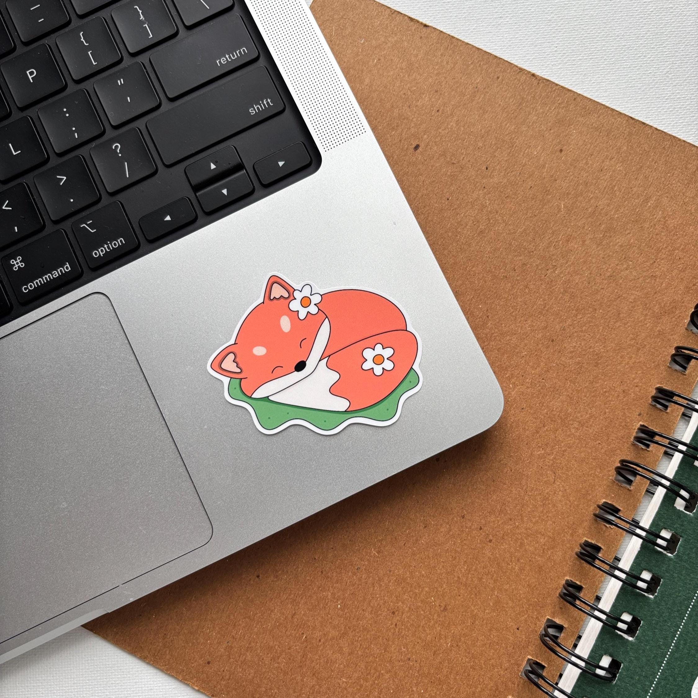 Cute Fox Sleeping Vinyl Sticker
