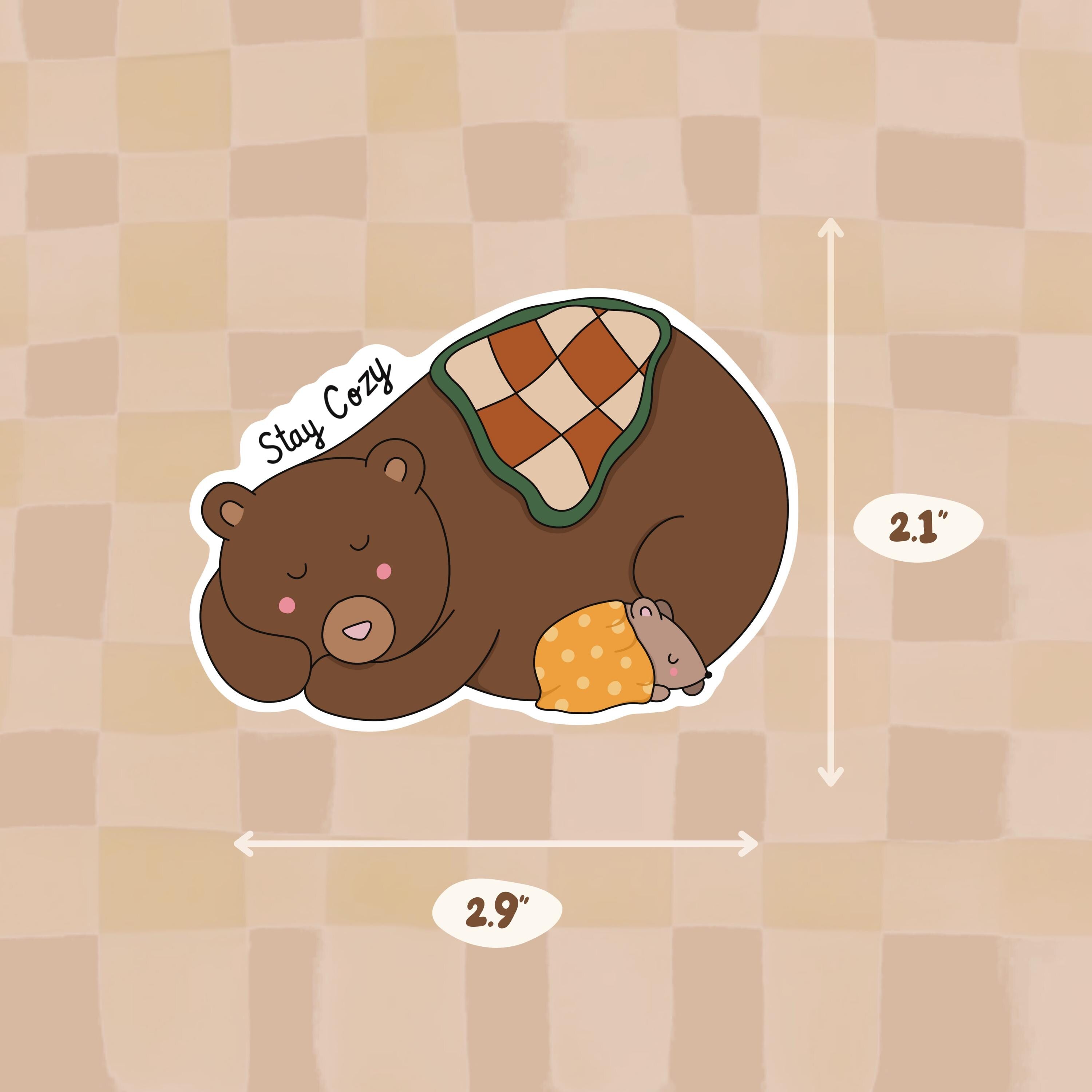 Cozy Bear Vinyl Sticker