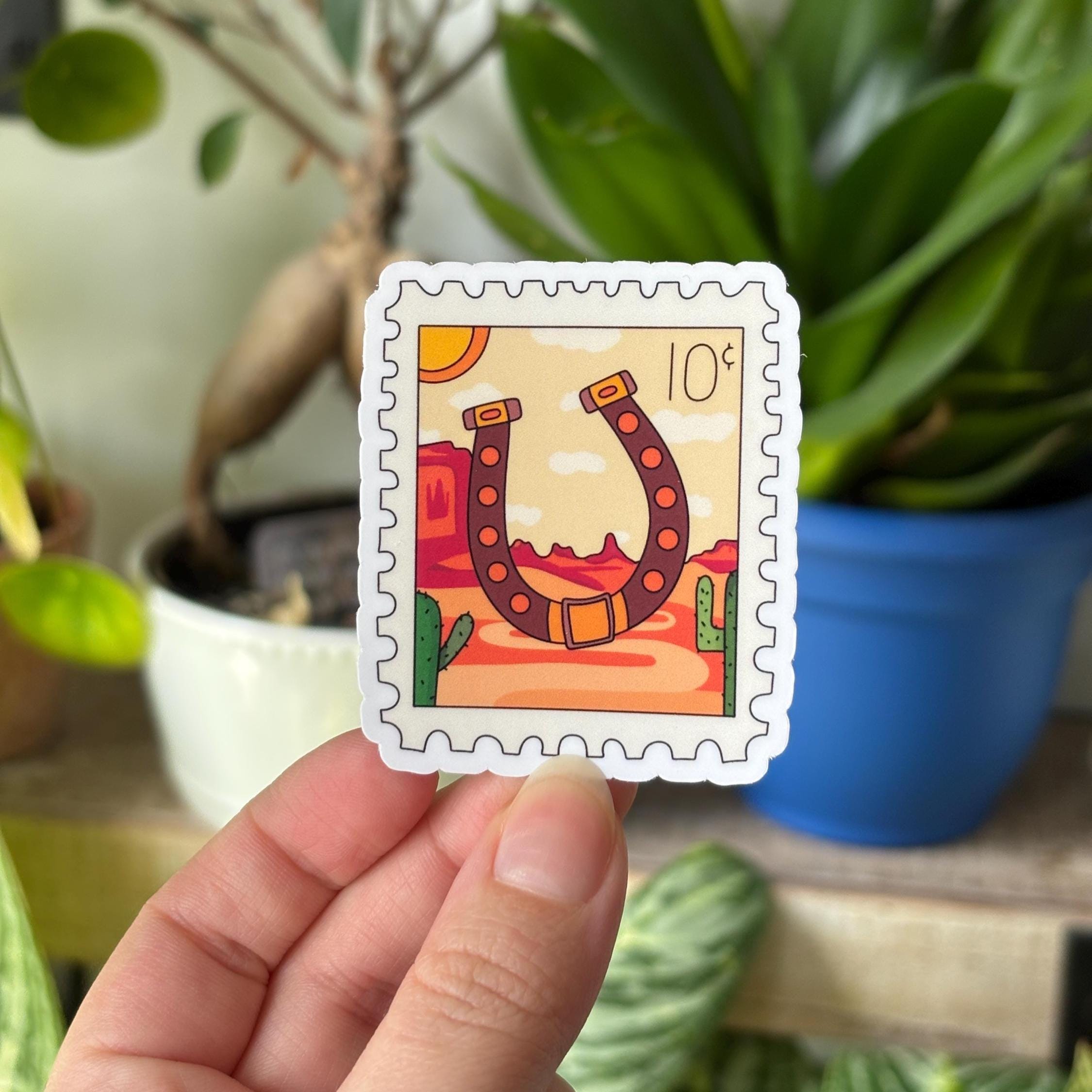 Western Stamp Vinyl Sticker