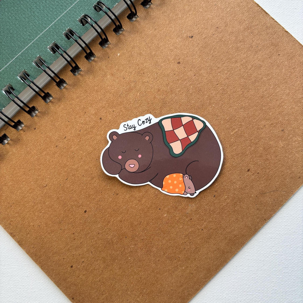 Cozy Bear Vinyl Sticker