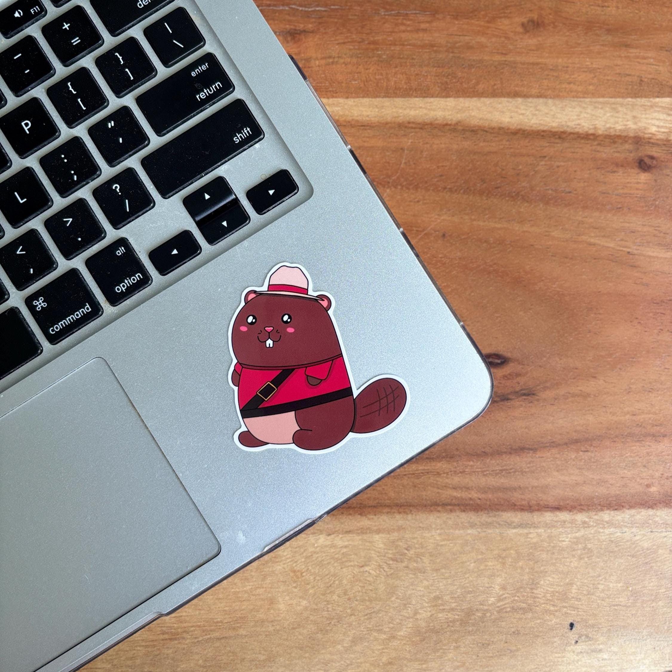 Canadian Mountie Beaver Vinyl Sticker