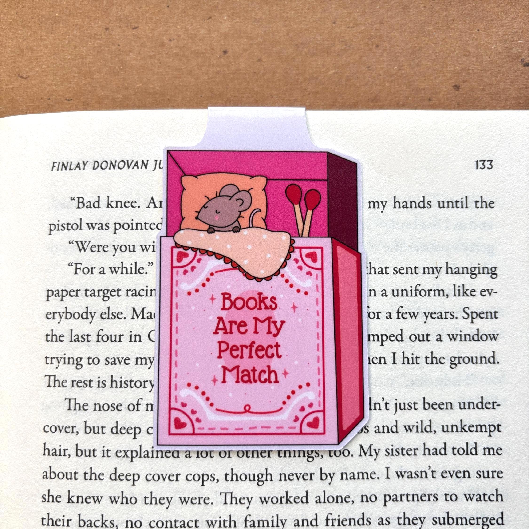 Books Are My Perfect Match Magnetic Bookmark