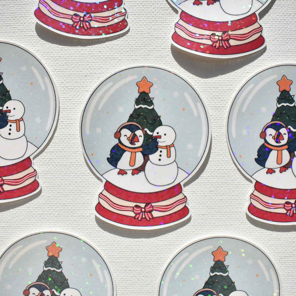 Snowball Puffin Vinyl Sticker