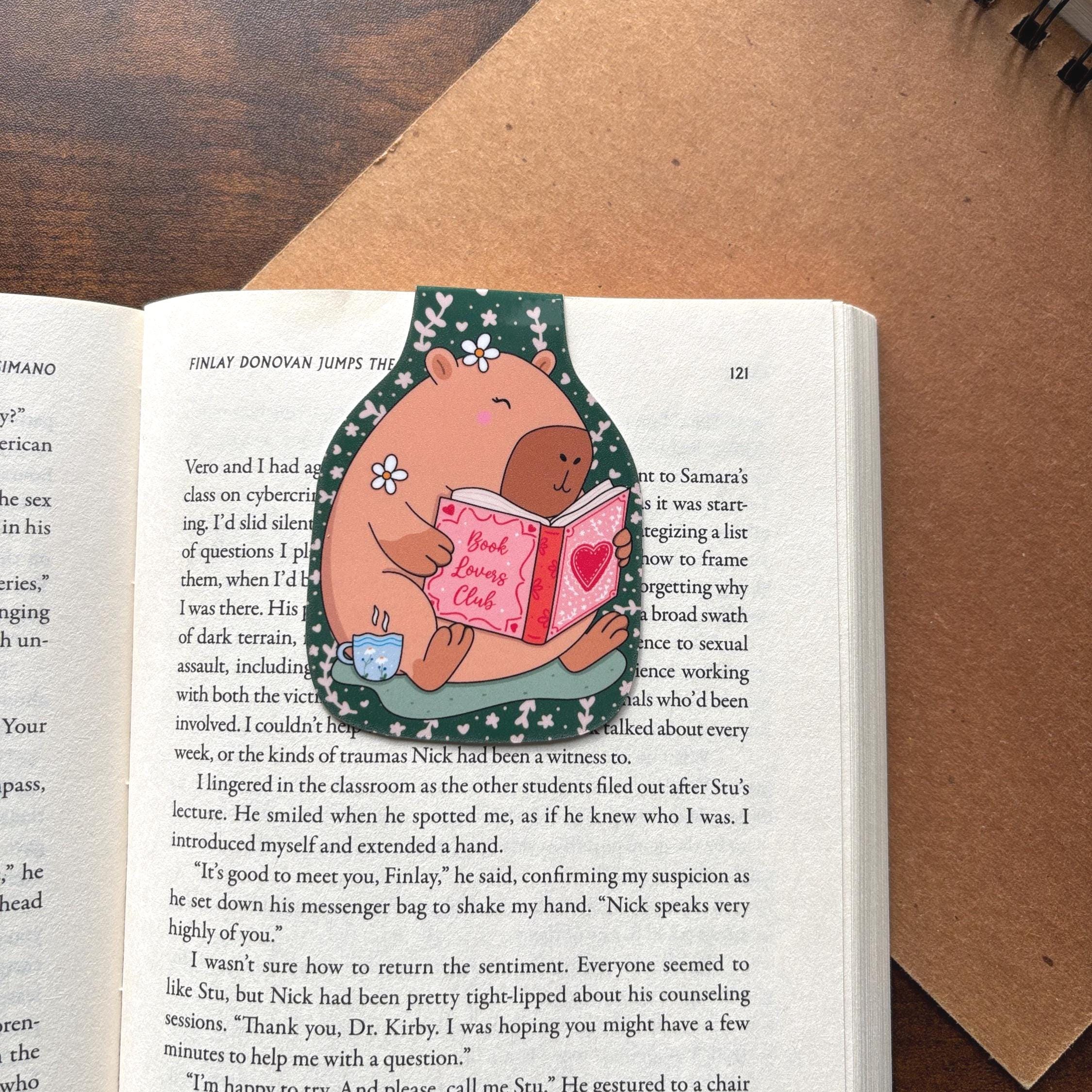 Capybara Reading Magnetic Bookmark