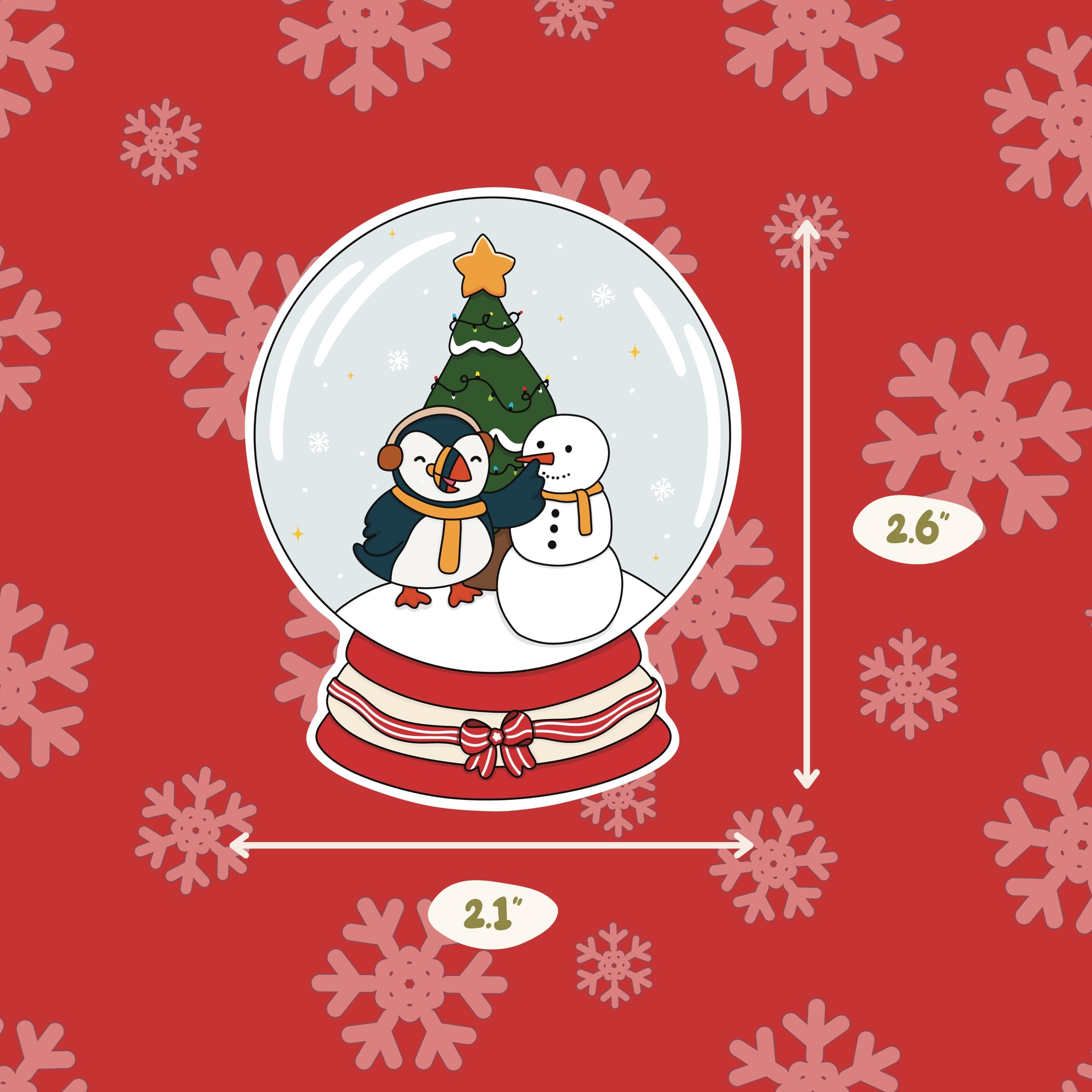 Snowball Puffin Vinyl Sticker