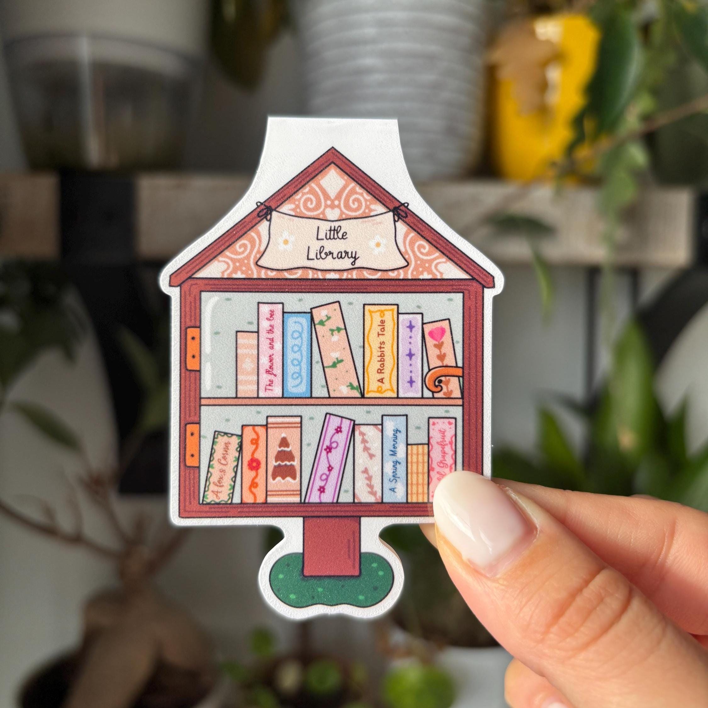 Tiny Free Library Magnetic Bookmark