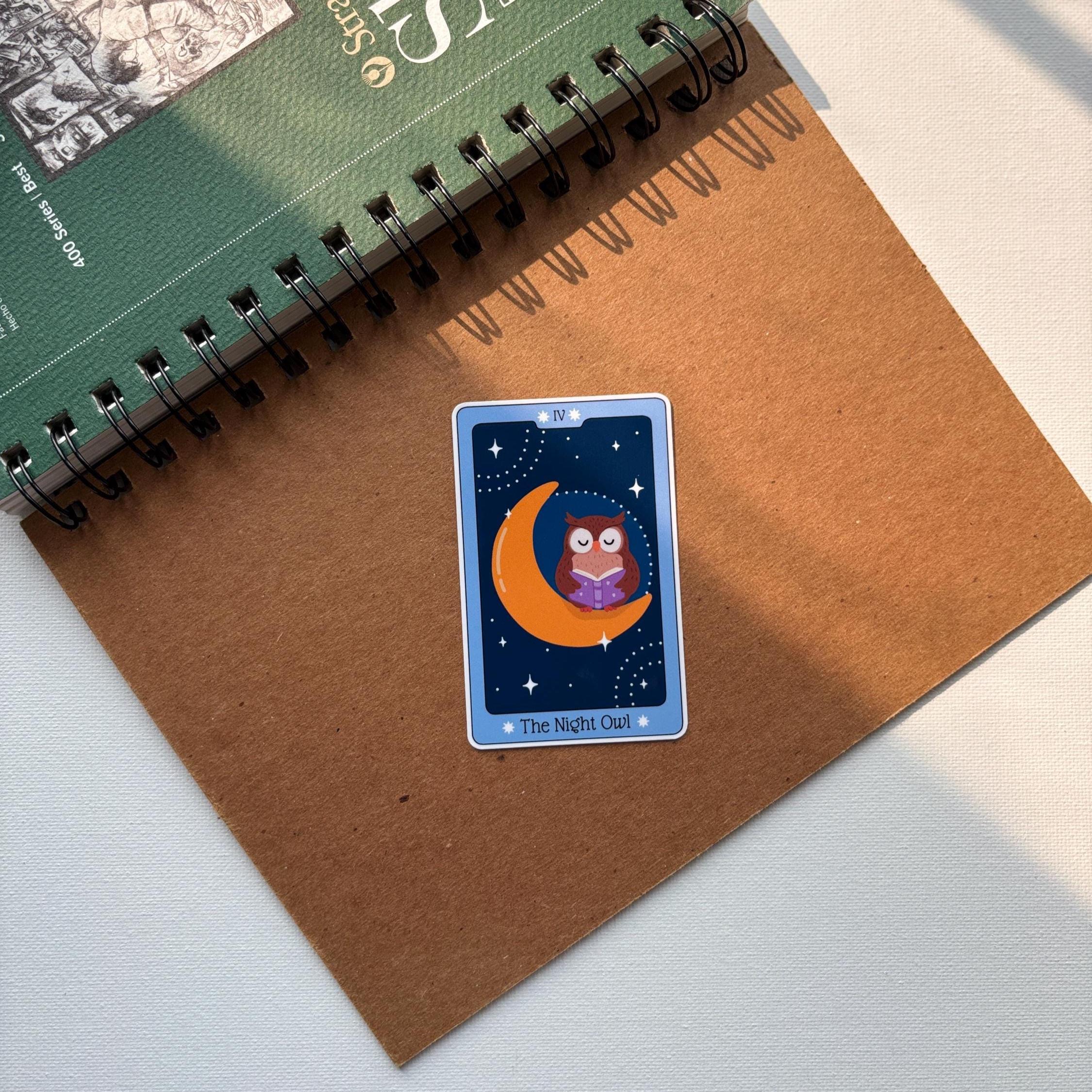 Night Owl Tarot Card Vinyl Sticker