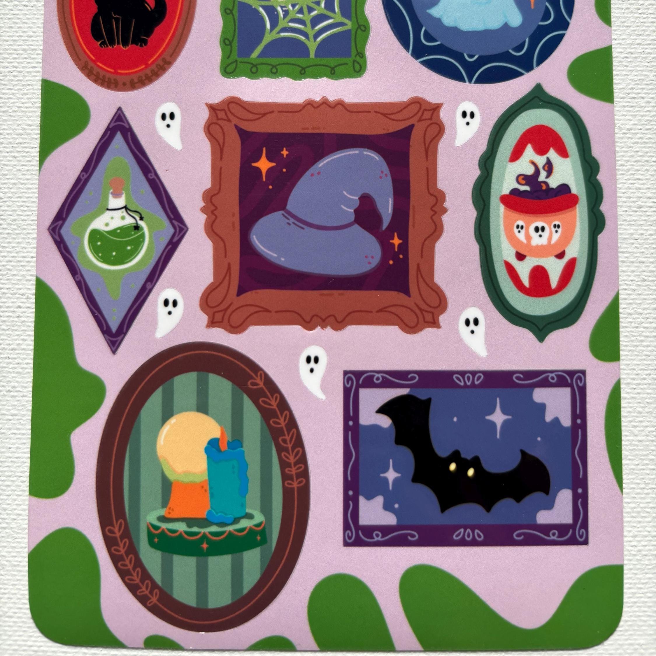Spooky Portraits Sticker Sheet