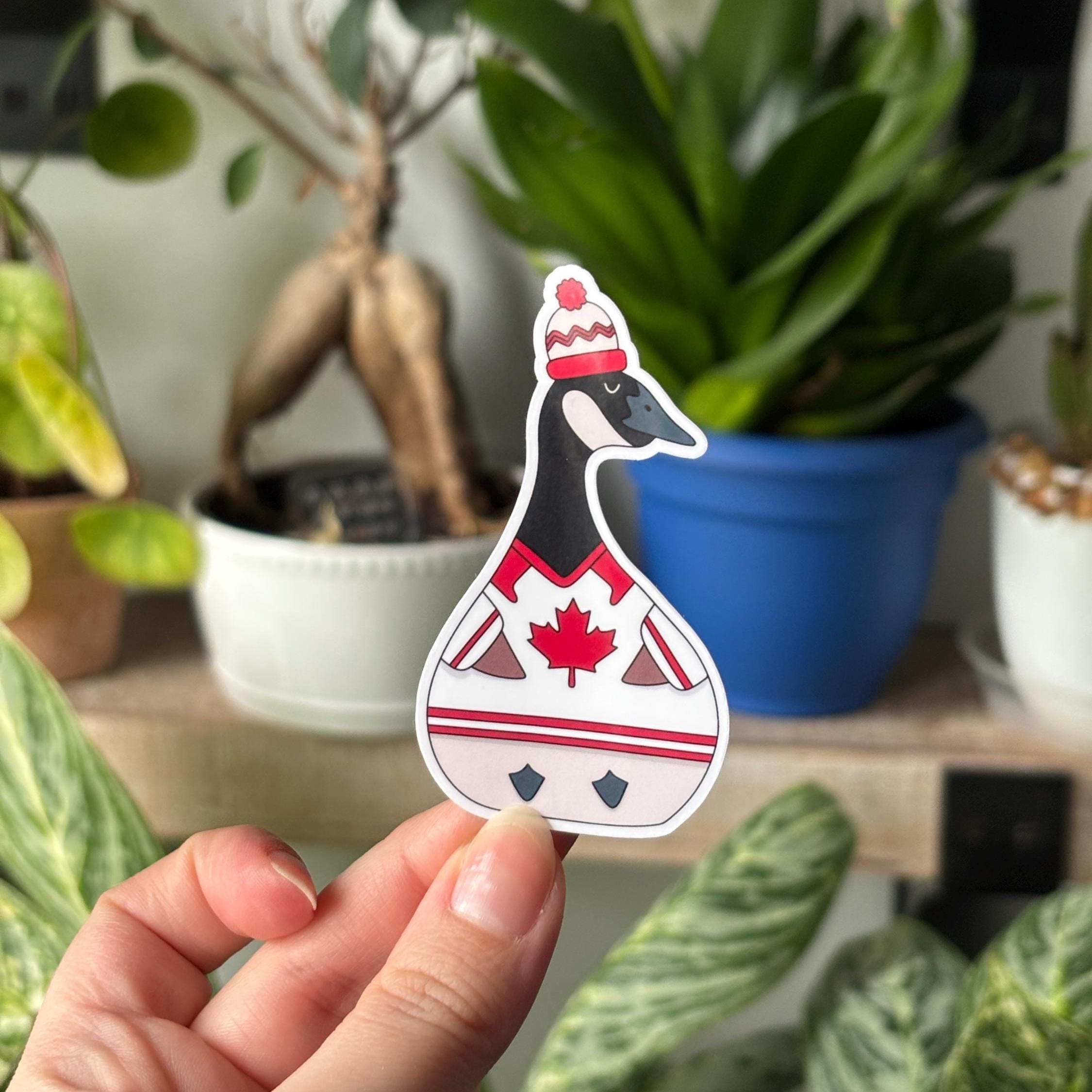 Canadian Hockey Goose Vinyl Sticker