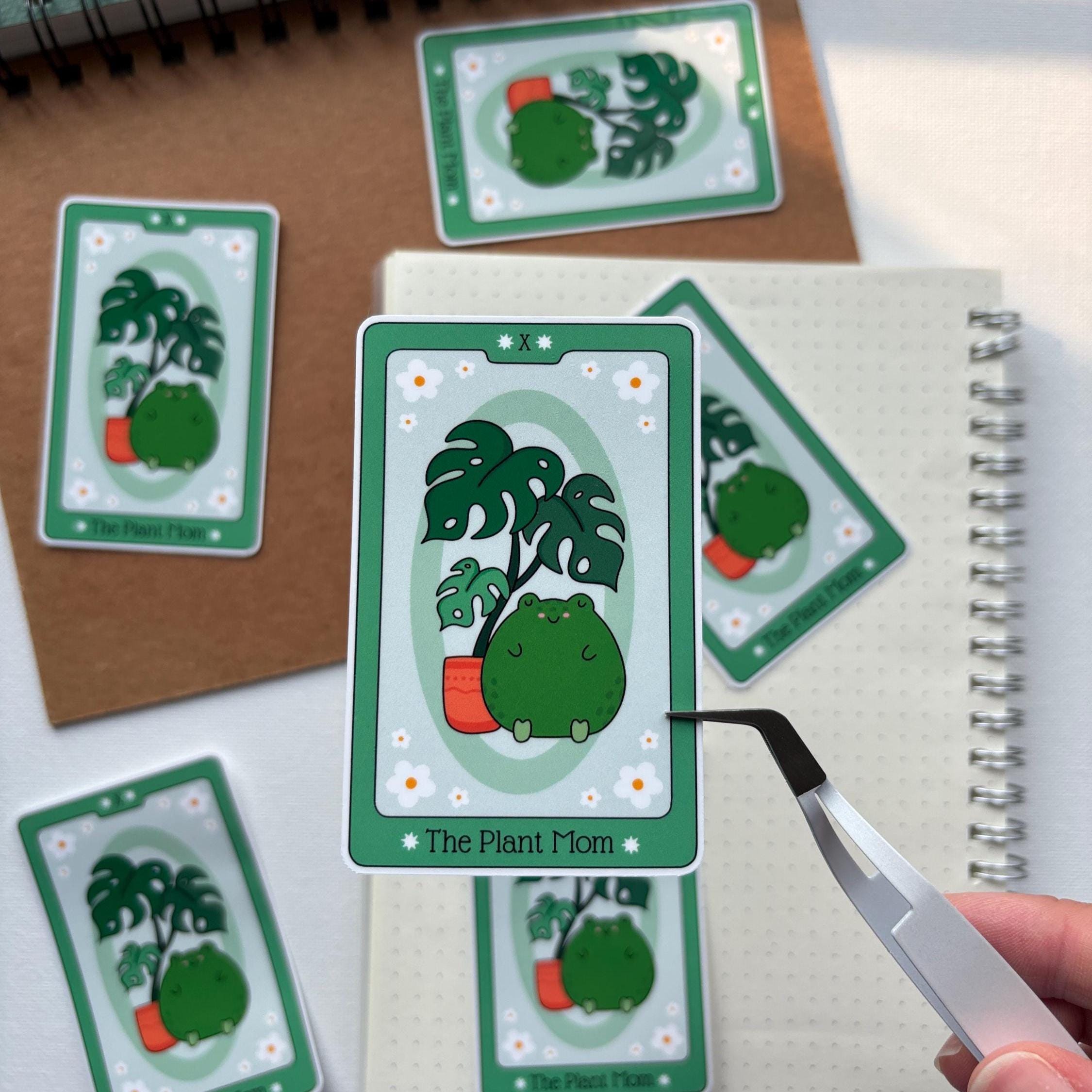 Plant Mom Tarot Card Vinyl Sticker