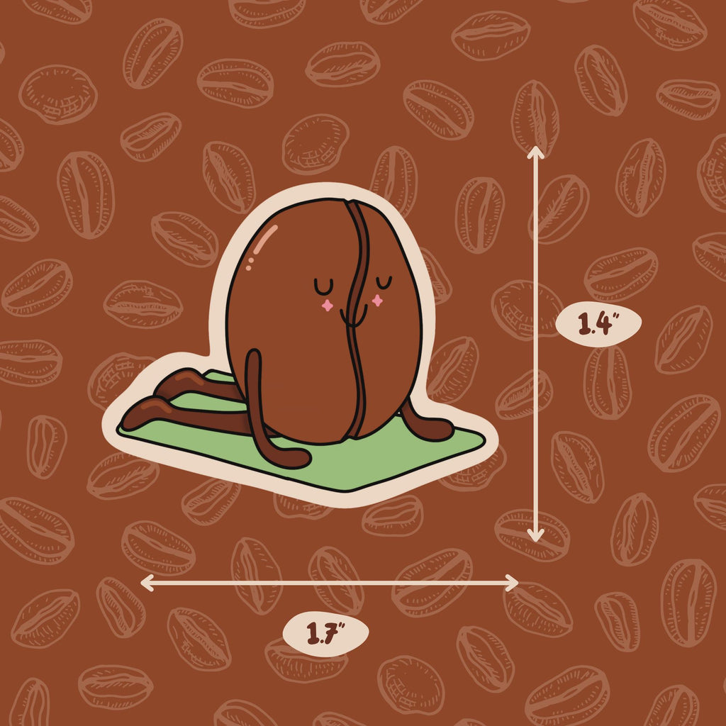 Coffee Beans Yoga Set Vinyl Sticker