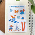 Tiny Paws, Big Slopes Sticker Sheet
