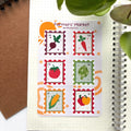 Farmers' Market Stamps Sticker Sheet