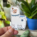 Nope Llama Vinyl Sticker