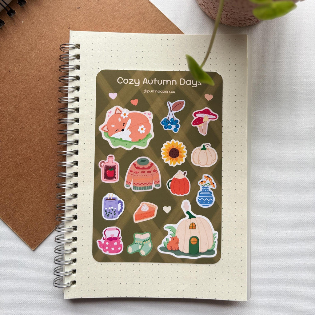 Cozy Autumn Days Sticker Sheet