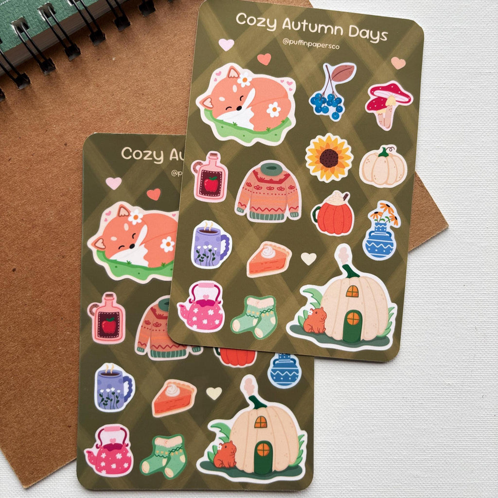 Cozy Autumn Days Sticker Sheet