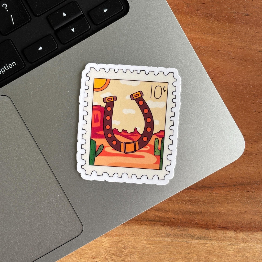 Western Stamp Vinyl Sticker