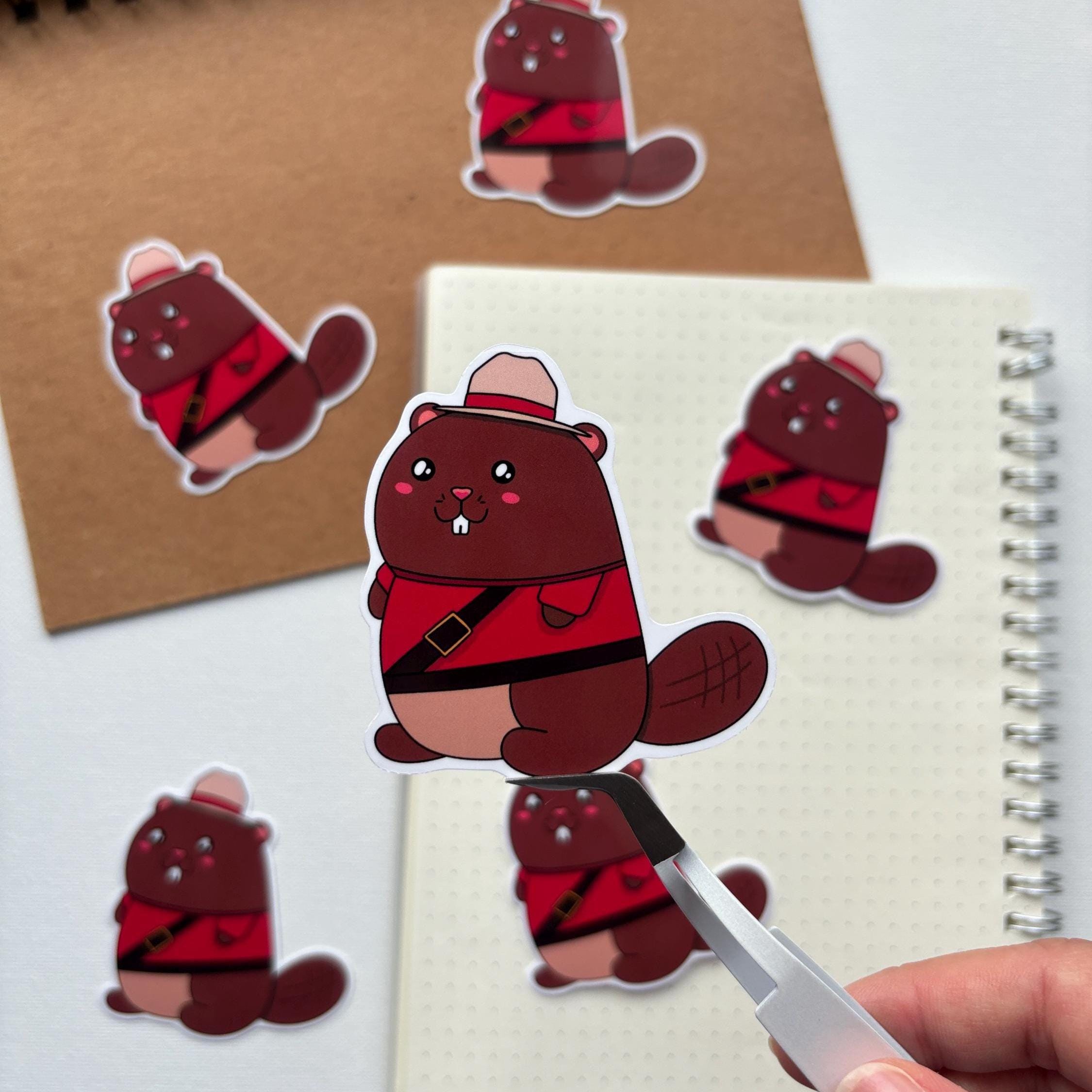 Canadian Mountie Beaver Vinyl Sticker