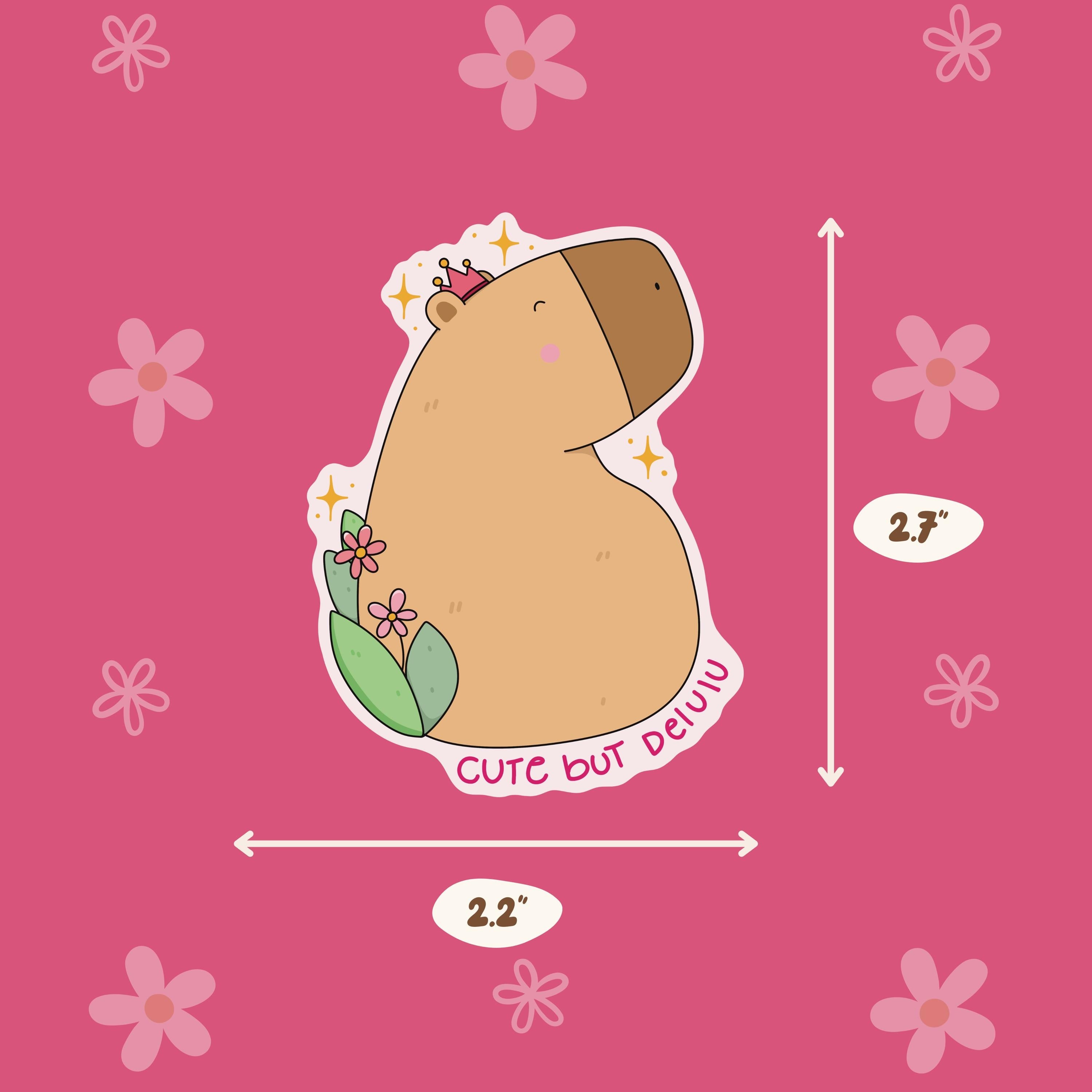 Cute But Delulu Vinyl Sticker