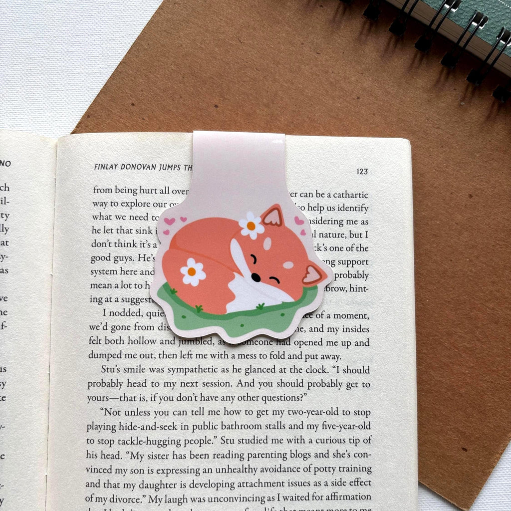 Sleepy Fox Magnetic Bookmark