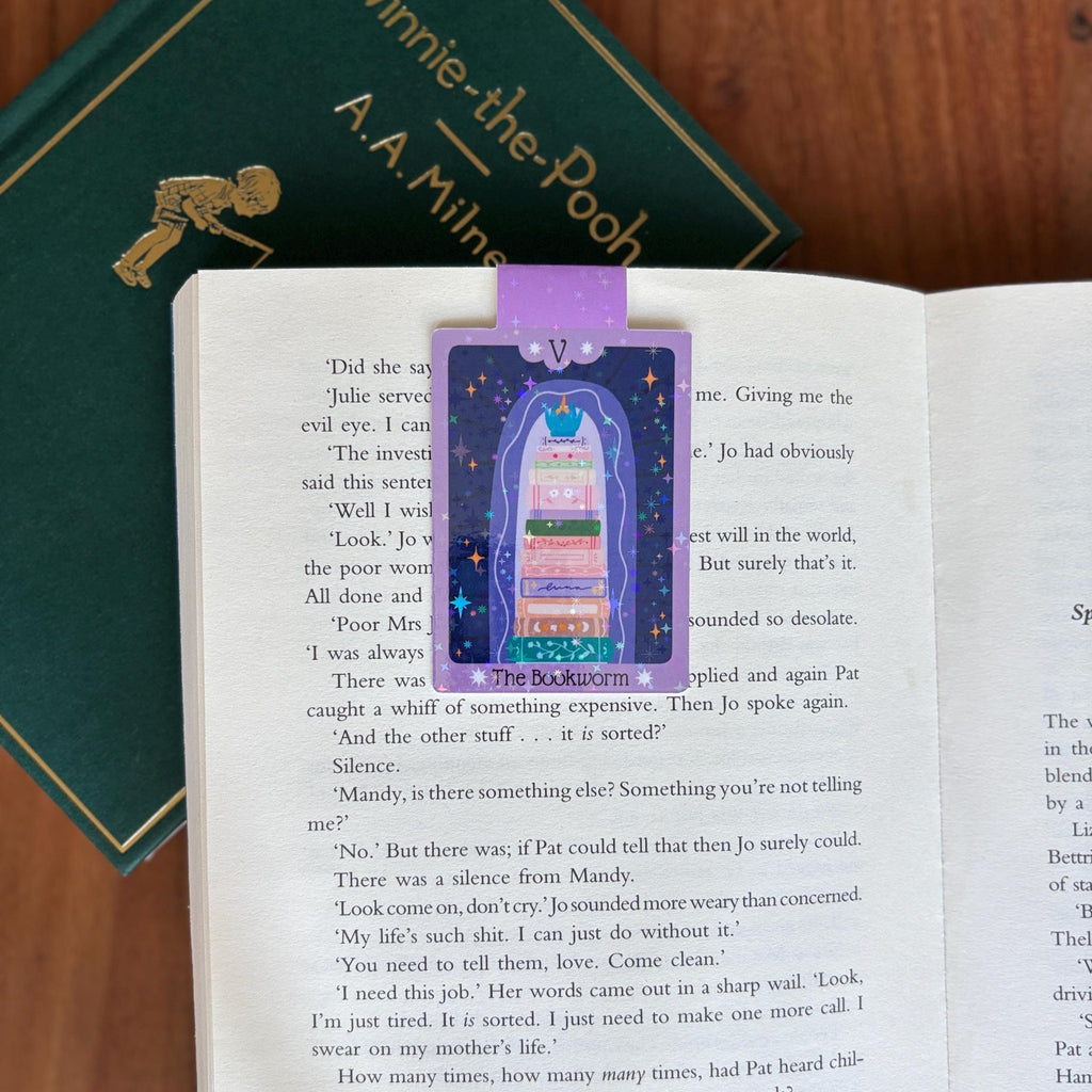 Bookworm Tarot Card Magnetic Bookmark