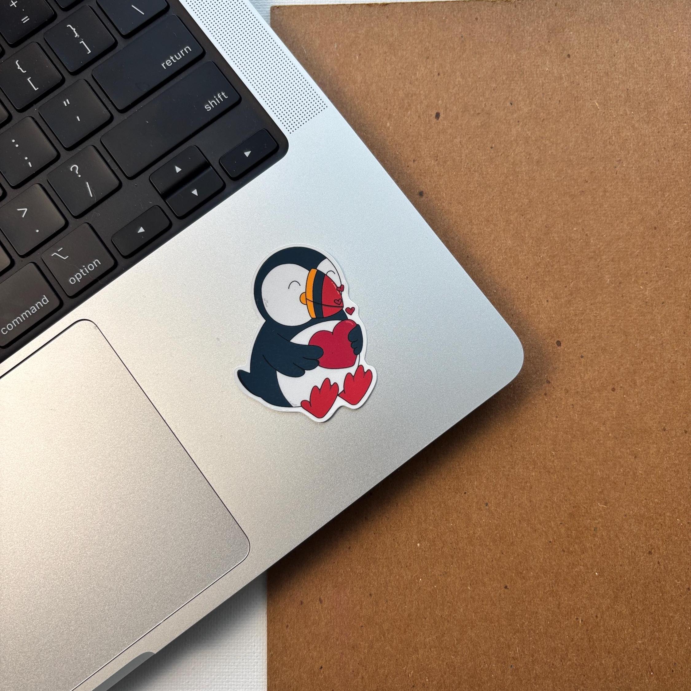 Love Puffin Vinyl Sticker