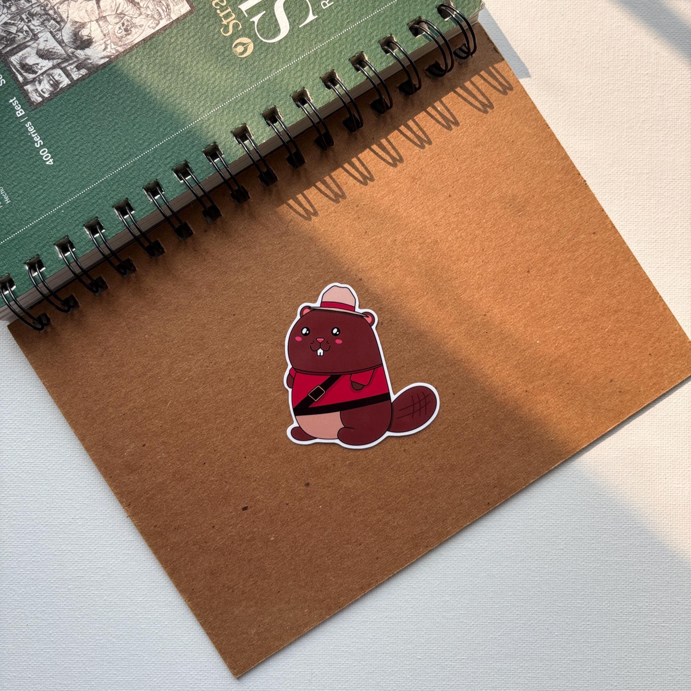 Canadian Mountie Beaver Vinyl Sticker