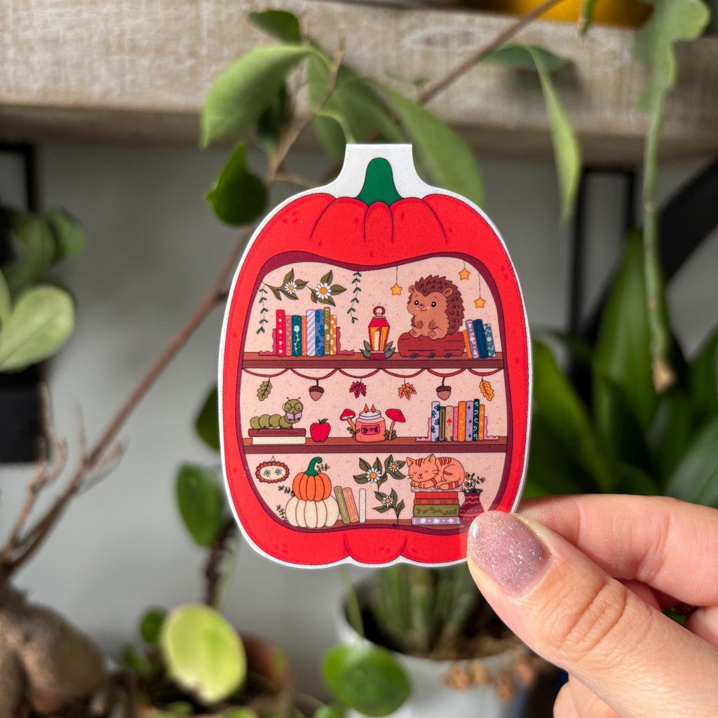 Pumpkin Library Magnetic Bookmark