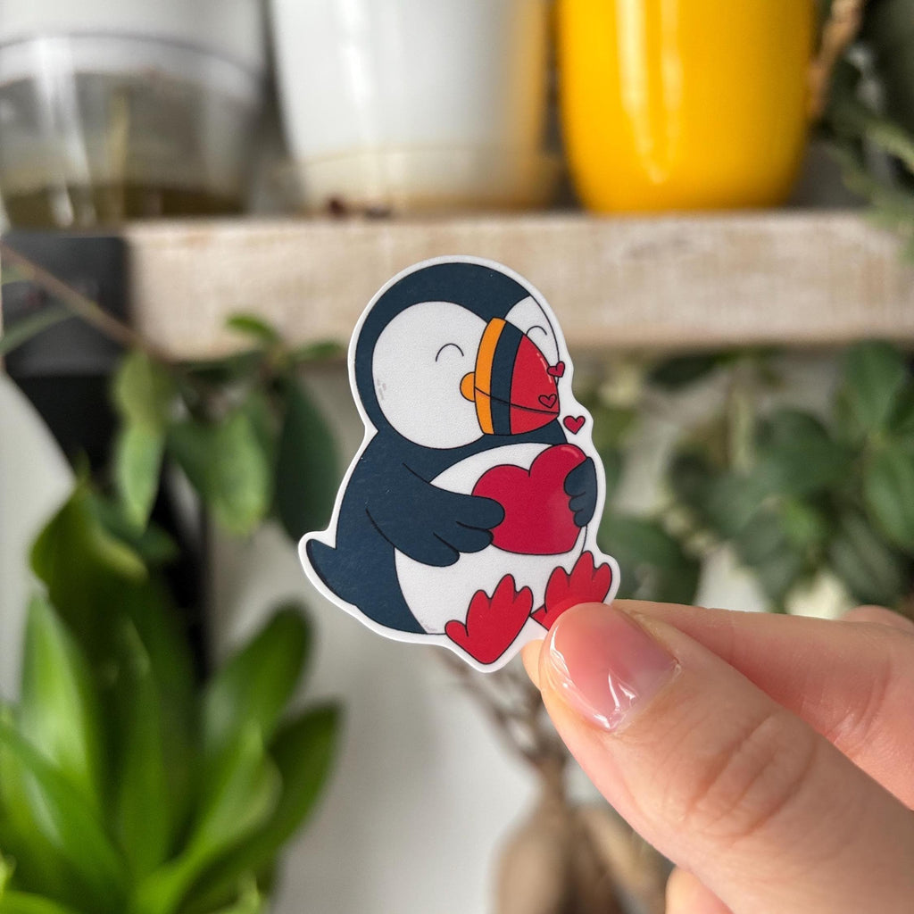 Love Puffin Vinyl Sticker