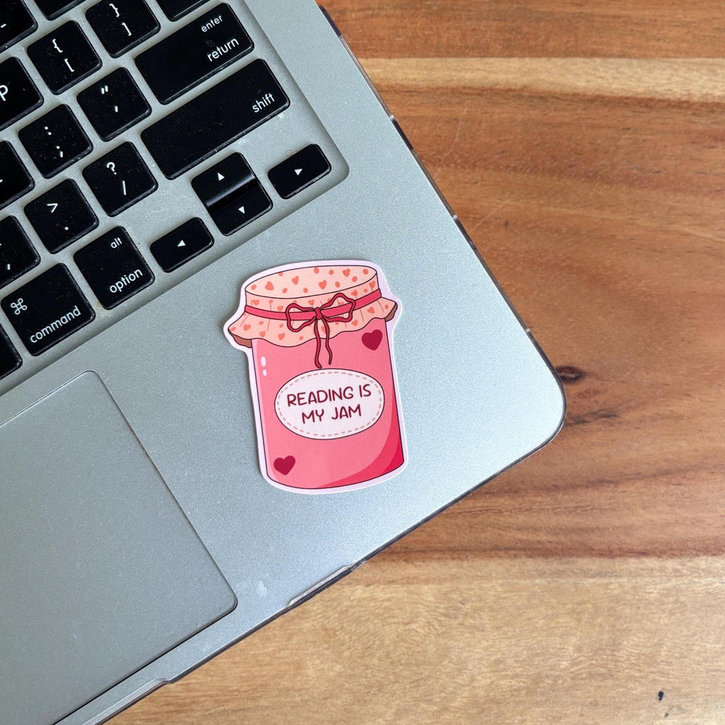 Reading Is My Jam Vinyl Sticker