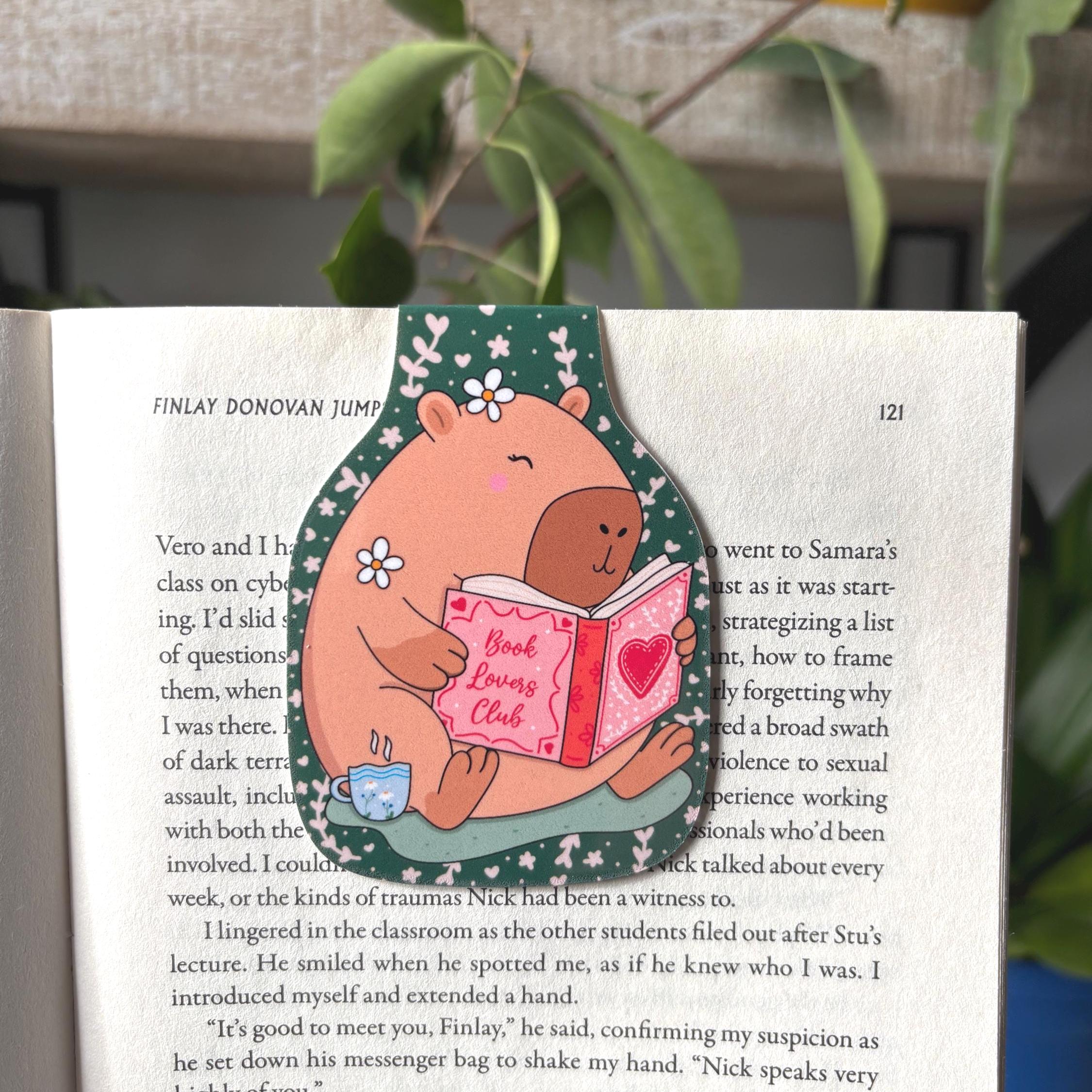 Capybara Reading Magnetic Bookmark