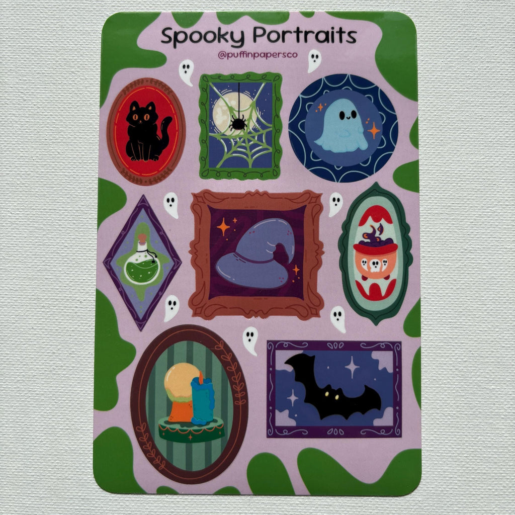 Spooky Portraits Sticker Sheet
