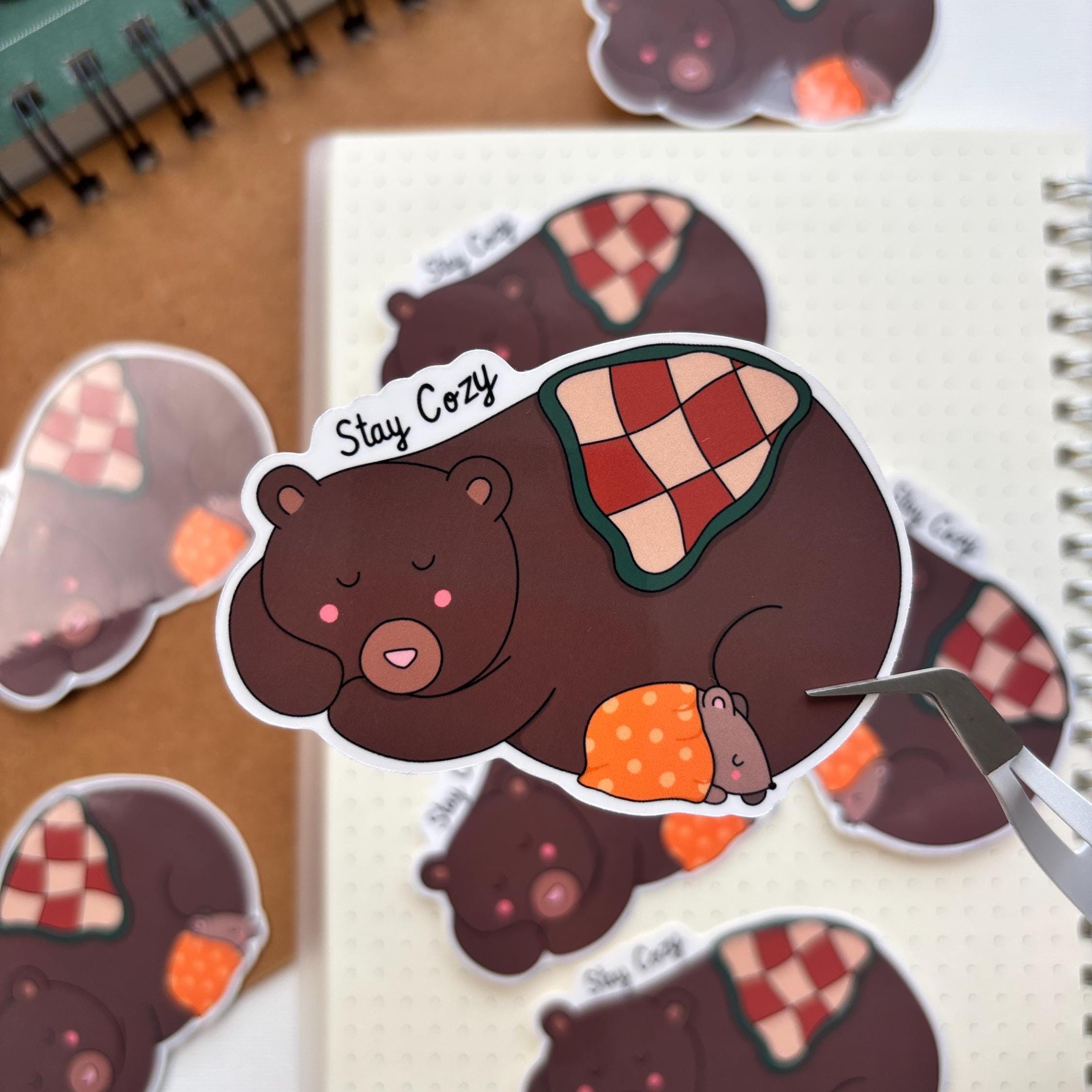 Cozy Bear Vinyl Sticker