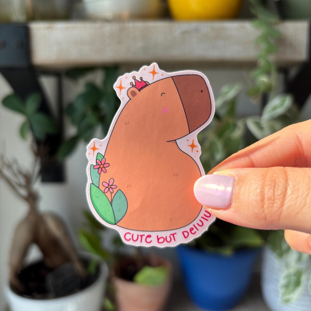 Cute But Delulu Vinyl Sticker