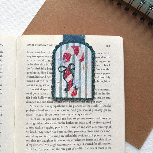 Candy Cane Magnetic Bookmark