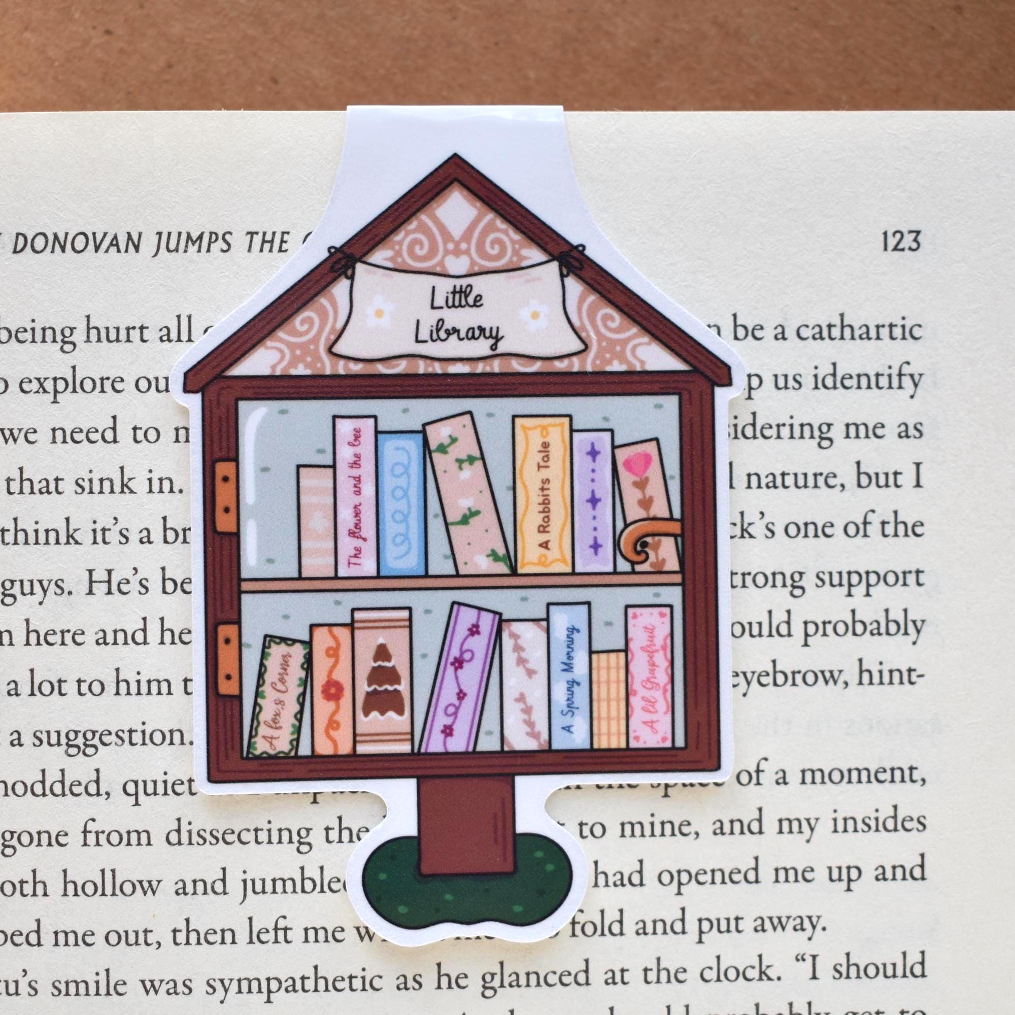 Tiny Free Library Magnetic Bookmark