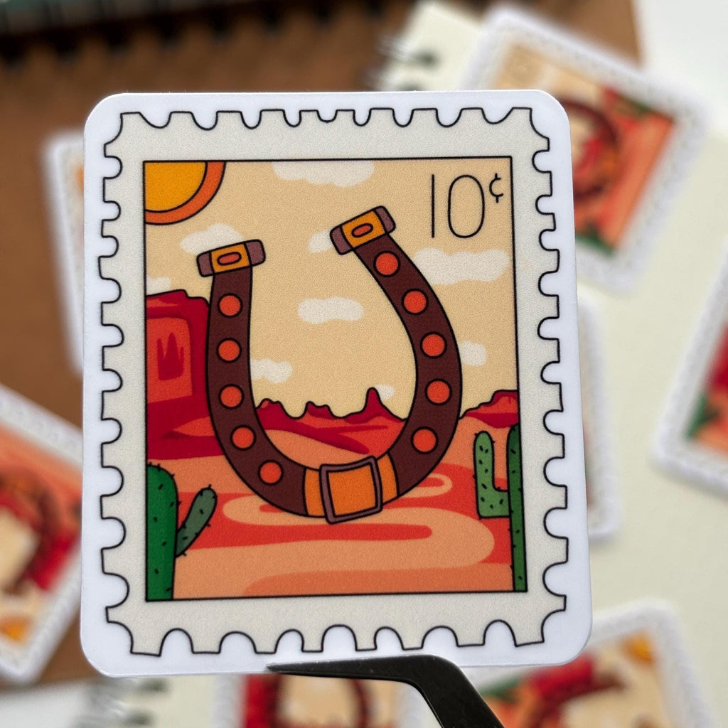 Western Stamp Vinyl Sticker