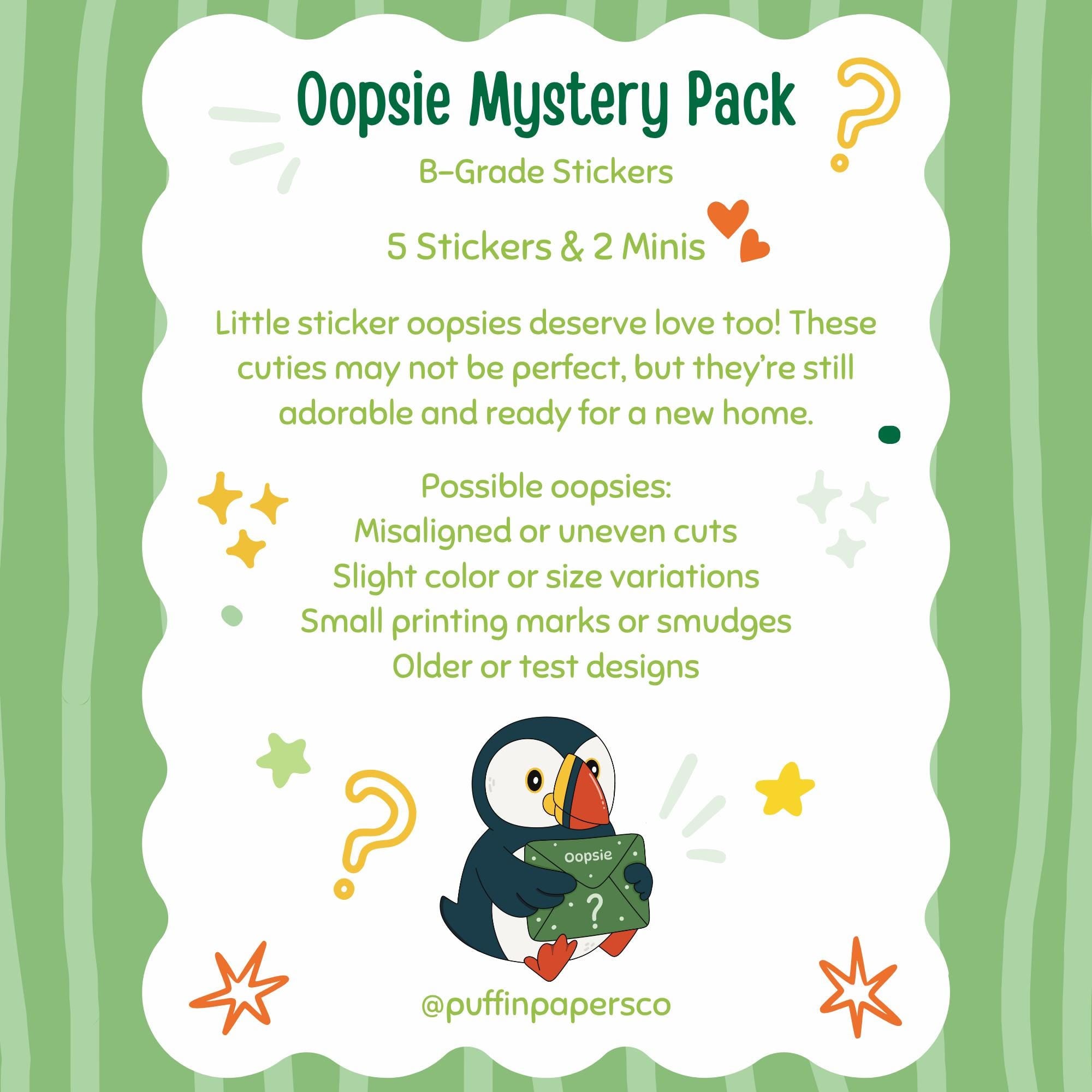Oopsie Myster Sticker Bag
