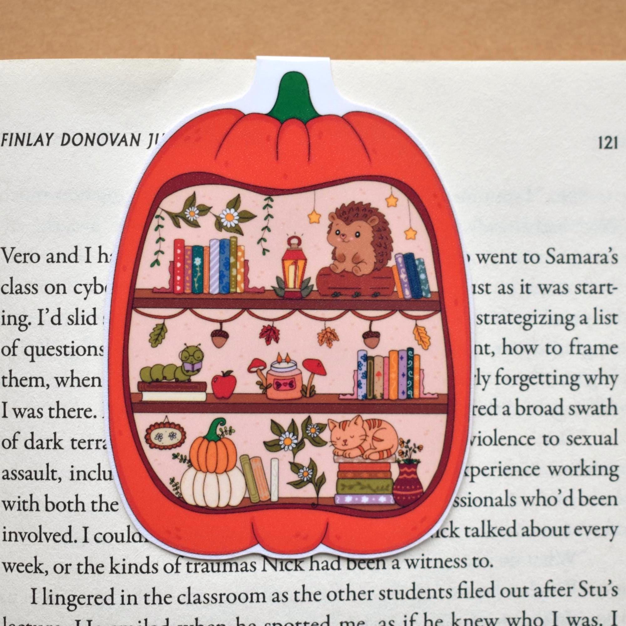 Pumpkin Library Magnetic Bookmark