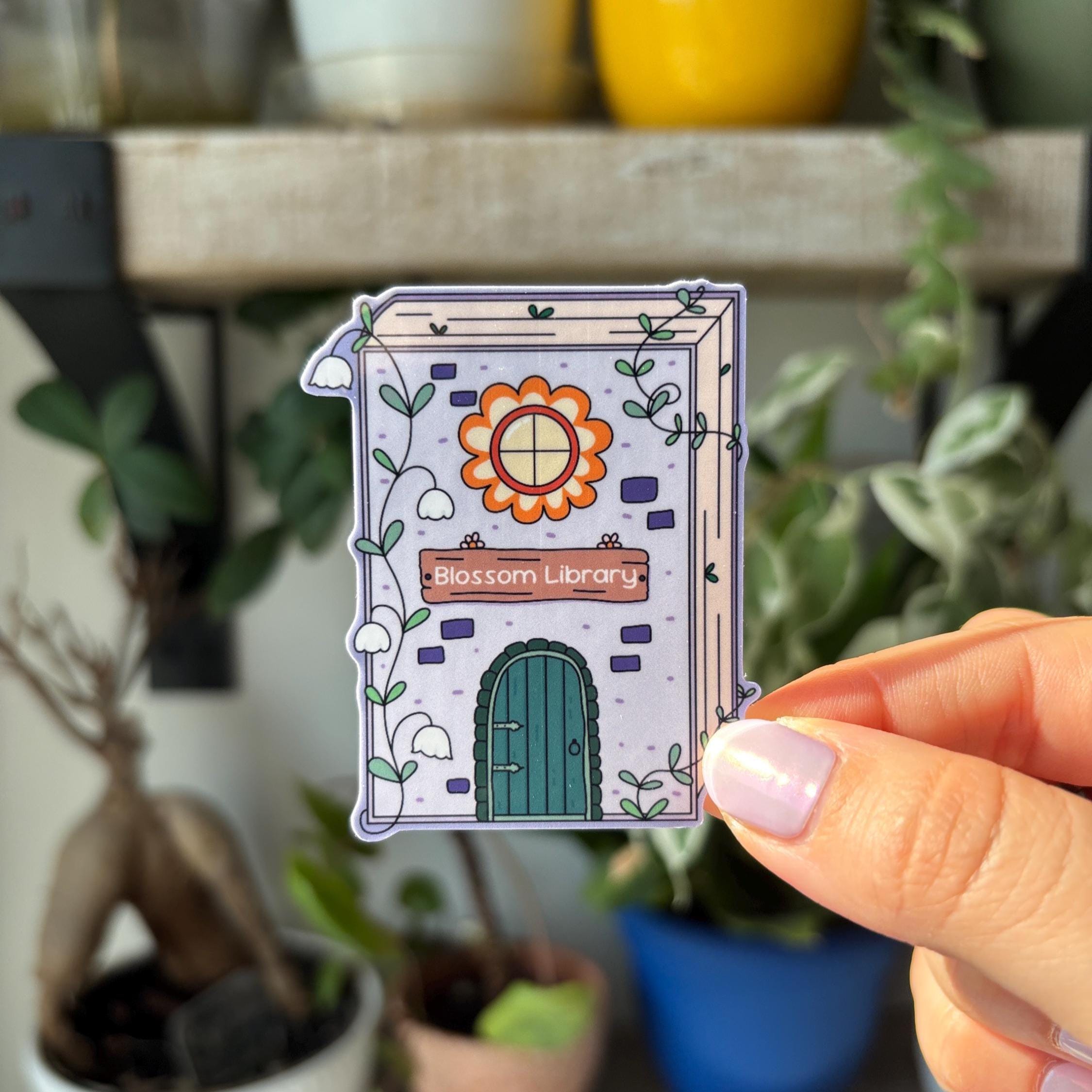 Book Library Sticker Vinyl Sticker