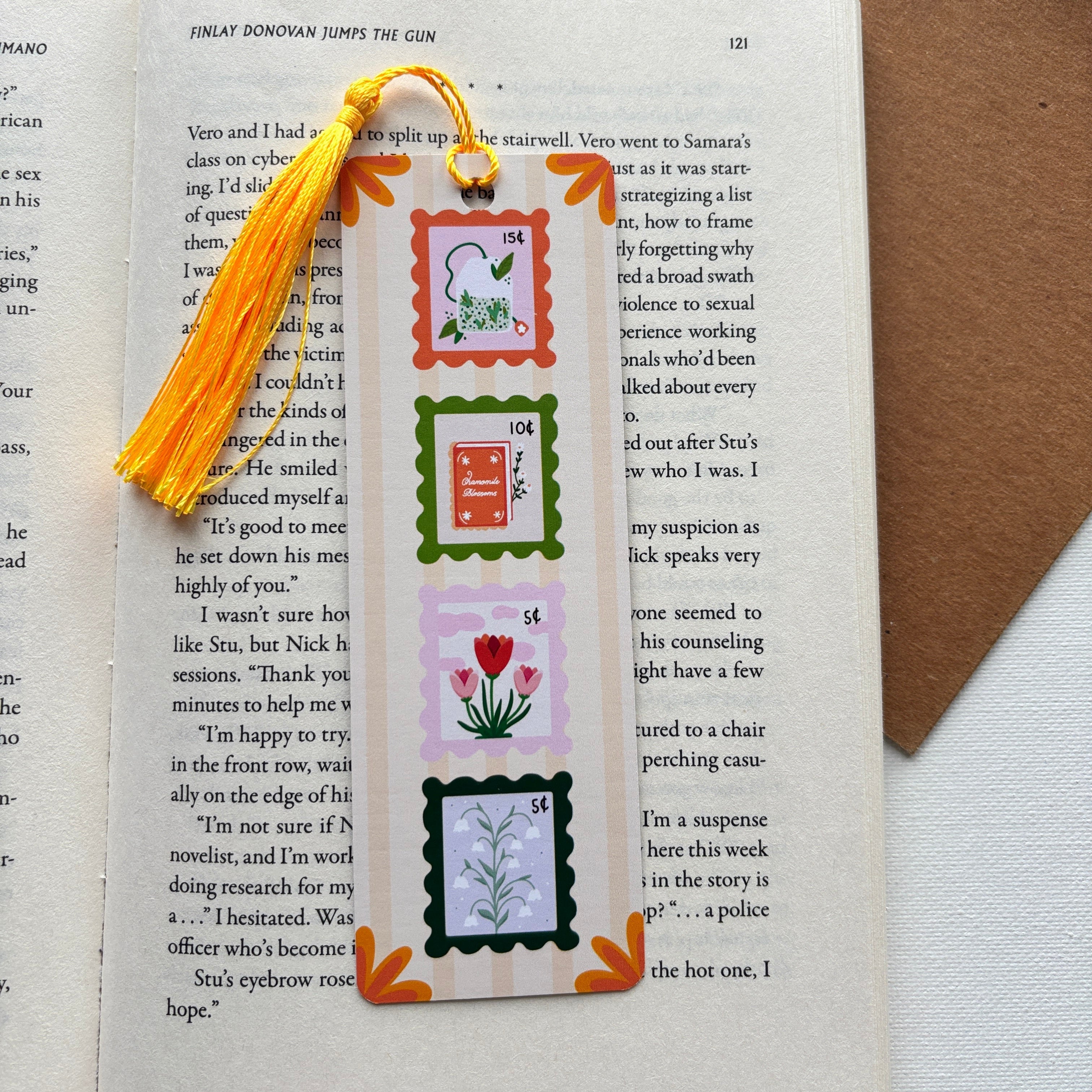 Spring Stamps Bookmark