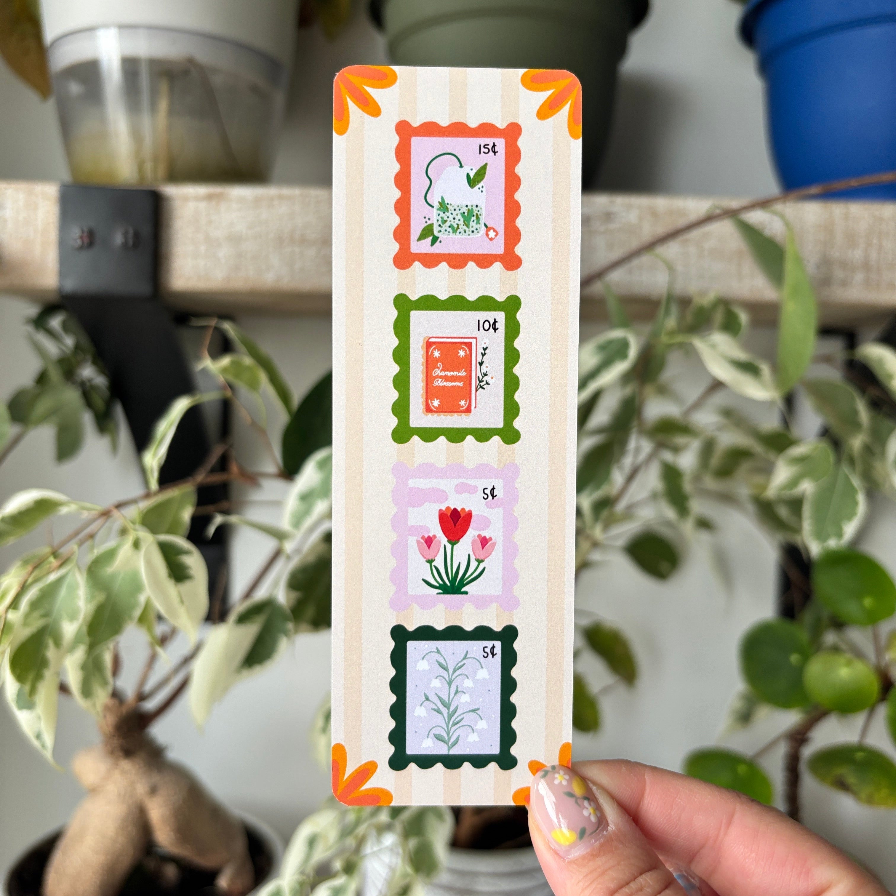 Spring Stamps Bookmark