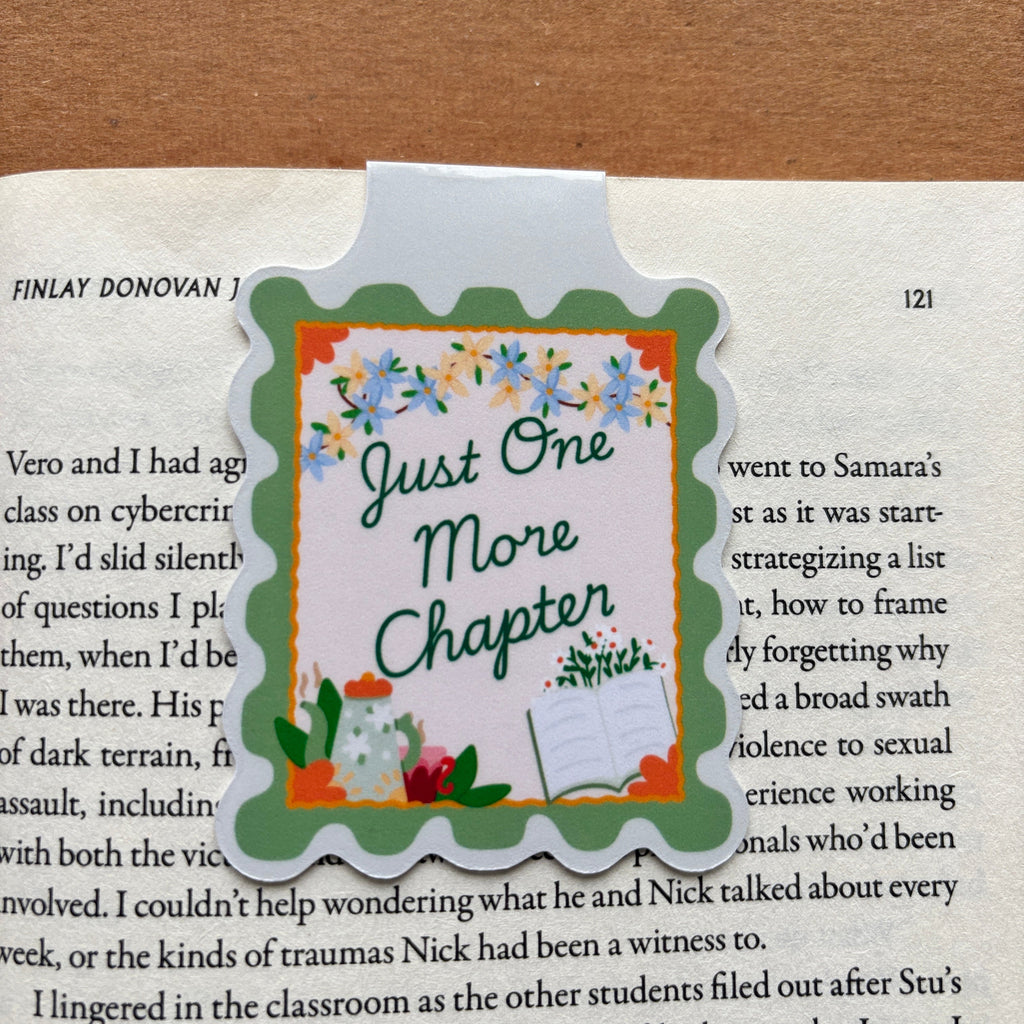 Just One More Chapter Stamp Magnetic Bookmark